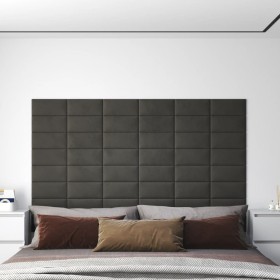 Wall panels 12 pcs dark gray velvet 30x15 cm 0.54 m² by vidaXL, Wall covering - Ref: Foro24-343780, Price: 31,99 €, Discount: %