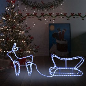 Christmas decoration for garden reindeer and sleigh 252 LEDs by vidaXL, Christmas lights - Ref: Foro24-329873, Price: 31,21 €...