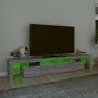 TV cabinet with LED lights Sonoma gray 230x36.5x40 cm by vidaXL, TV Furniture - Ref: Foro24-3152792, Price: 167,33 €, Discoun...