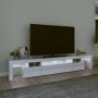 Mueble de TV con luces LED blanco brillante 230x36,5x40 cm de vidaXL, Muebles TV - Ref: Foro24-3152790, Precio: 190,59 €, Des...