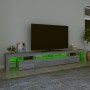 Mueble de TV con luces LED gris Sonoma 260x36,5x40 cm de vidaXL, Muebles TV - Ref: Foro24-3152784, Precio: 179,39 €, Descuent...