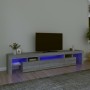 TV cabinet with LED lights Sonoma gray 215x36.5x40 cm by vidaXL, TV Furniture - Ref: Foro24-3152800, Price: 164,62 €, Discoun...