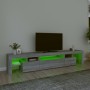 TV cabinet with LED lights Sonoma gray 215x36.5x40 cm by vidaXL, TV Furniture - Ref: Foro24-3152800, Price: 164,62 €, Discoun...