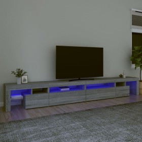 Mueble de TV con luces LED gris Sonoma 290x36,5x40 cm de vidaXL, Muebles TV - Ref: Foro24-3152808, Precio: 209,99 €, Descuent...