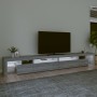 Mueble de TV con luces LED gris Sonoma 290x36,5x40 cm de vidaXL, Muebles TV - Ref: Foro24-3152808, Precio: 206,09 €, Descuent...