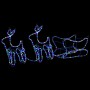 Christmas reindeer and sleigh garden decoration 576 LEDs by vidaXL, Christmas lights - Ref: Foro24-329813, Price: 61,00 €, Di...