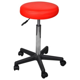 Red office stool by vidaXL, Office chairs - Ref: Foro24-240472, Price: 51,65 €, Discount: %