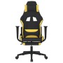 Silla gaming con reposapiés tela amarillo y negro de vidaXL, Sillones para videojuegos - Ref: Foro24-3143746, Precio: 144,82 ...