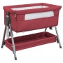 Cuna con colchón tela de lino rojo de vidaXL, Cunas y camas para niños - Ref: Foro24-10293, Precio: 112,93 €, Descuento: %