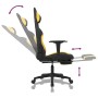 Silla gaming con reposapiés tela amarillo y negro de vidaXL, Sillones para videojuegos - Ref: Foro24-3143746, Precio: 144,82 ...