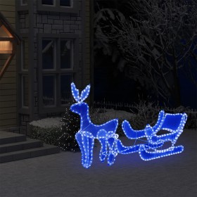 Reno y trineo de Navidad con malla 432 LED de vidaXL, Luces de Navidad - Ref: Foro24-329816, Precio: 45,99 €, Descuento: %