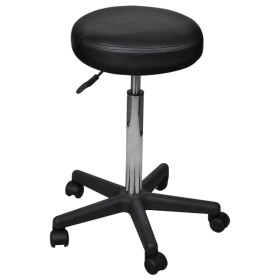 Black office stool by vidaXL, Office chairs - Ref: Foro24-240471, Price: 54,89 €, Discount: %