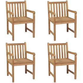 Garden chairs 4 units solid teak wood by vidaXL, Garden chairs - Ref: Foro24-3073001, Price: 513,99 €, Discount: %