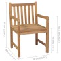 Garden chairs 4 units solid teak wood by vidaXL, Garden chairs - Ref: Foro24-3073001, Price: 544,78 €, Discount: %