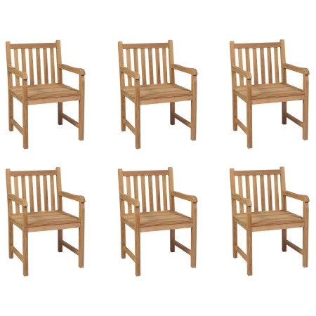 Garden chairs 6 units solid teak wood by vidaXL, Garden chairs - Ref: Foro24-3073002, Price: 815,64 €, Discount: %