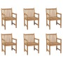 Garden chairs 6 units solid teak wood by vidaXL, Garden chairs - Ref: Foro24-3073002, Price: 815,64 €, Discount: %