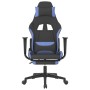 Gaming-Stuhl mit Fußstütze aus schwarzem und blauem Stoff von vidaXL, Gaming-Stühle - Ref: Foro24-3143749, Preis: 144,82 €, R...