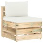 3-seater pallet sofa with green impregnated pine wood cushions by vidaXL, Garden sets - Ref: Foro24-3074557, Price: 406,56 €,...