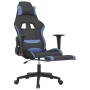 Gaming chair with black and blue fabric footrest by vidaXL, Gaming chairs - Ref: Foro24-3143749, Price: 144,82 €, Discount: %