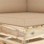 2-seater pallet sofa with green impregnated pine wood cushions by vidaXL, Garden sets - Ref: Foro24-3074546, Price: 345,48 €,...