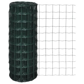 Set de euro valla acero verde 25x1 m de vidaXL, Paneles de vallas - Ref: Foro24-140579, Precio: 61,99 €, Descuento: %