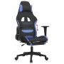 Gaming chair with black and blue fabric footrest by vidaXL, Gaming chairs - Ref: Foro24-3143749, Price: 144,82 €, Discount: %