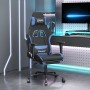 Silla gaming con reposapiés tela negro y azul de vidaXL, Sillones para videojuegos - Ref: Foro24-3143729, Precio: 135,87 €, D...