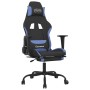 Gaming-Stuhl mit Fußstütze aus schwarzem und blauem Stoff von vidaXL, Gaming-Stühle - Ref: Foro24-3143729, Preis: 135,87 €, R...