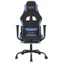 Gaming-Stuhl mit Fußstütze aus schwarzem und blauem Stoff von vidaXL, Gaming-Stühle - Ref: Foro24-3143729, Preis: 135,87 €, R...