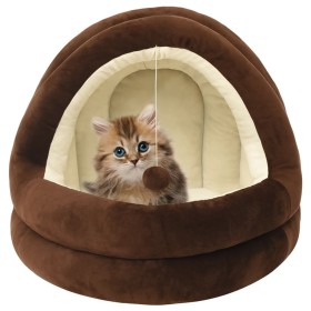 Brown and cream cat bed 40x40x35 cm by vidaXL, Cat beds - Ref: Foro24-171399, Price: 24,12 €, Discount: %