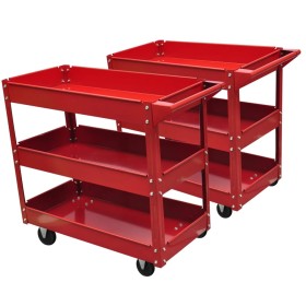 Workshop tool cart 3 shelves 2 units by vidaXL, Cargo forklifts - Ref: Foro24-140157, Price: 154,67 €, Discount: %