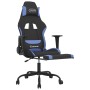 Gaming-Stuhl mit Fußstütze aus schwarzem und blauem Stoff von vidaXL, Gaming-Stühle - Ref: Foro24-3143729, Preis: 135,87 €, R...