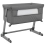 Cuna con colchón tela de lino gris oscuro de vidaXL, Cunas y camas para niños - Ref: Foro24-10296, Precio: 110,97 €, Descuent...