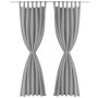 Micro-satin curtains with loops, 2 units, 140x175cm, gray. by vidaXL, Curtains and curtains - Ref: Foro24-132213, Price: 20,8...