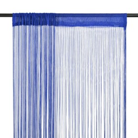 Fringe curtains 2 pieces 140x250 cm blue by vidaXL, Curtains and curtains - Ref: Foro24-132407, Price: 21,99 €, Discount: %