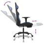 Silla gaming con reposapiés tela negro y azul de vidaXL, Sillones para videojuegos - Ref: Foro24-3143729, Precio: 135,87 €, D...