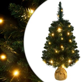 Árbol Navidad artificial con soporte y LEDs PVC verde 90 cm de vidaXL, Arboles de navidad - Ref: Foro24-332849, Precio: 27,68...