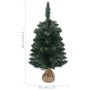 Künstlicher Weihnachtsbaum mit Stütze und grünen PVC-LEDs 90 cm von vidaXL, Weihnachtsbäume - Ref: Foro24-332849, Preis: 28,6...