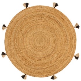 Braided rug with round jute tassels 150 cm by vidaXL, Rugs - Ref: Foro24-344991, Price: 53,99 €, Discount: %