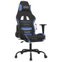 Gaming-Stuhl mit Fußstütze aus schwarzem und blauem Stoff von vidaXL, Gaming-Stühle - Ref: Foro24-3143729, Preis: 135,87 €, R...