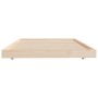 Solid pine wood bed frame 100x200 cm by vidaXL, Beds and slatted bases - Ref: Foro24-823489, Price: 70,77 €, Discount: %