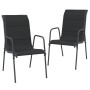 3-piece black steel garden dining set by vidaXL, Garden sets - Ref: Foro24-3203729, Price: 106,99 €, Discount: %