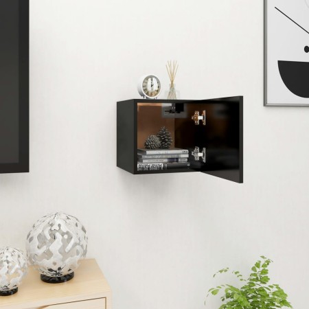 Black wall-mounted living room furniture 30.5x30x30 cm by vidaXL, TV Furniture - Ref: Foro24-804484, Price: 33,41 €, Discount: %