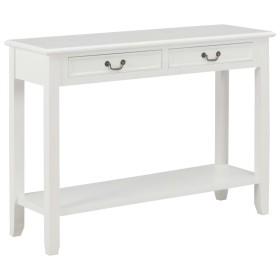 Mesa consola de madera blanco 110x35x80 cm de vidaXL, Mesas auxiliares - Ref: Foro24-249900, Precio: 143,02 €, Descuento: %