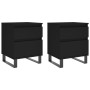 Nightstands 2 pcs engineered wood black 40x35x50 cm by vidaXL, Nightstands - Ref: Foro24-830687, Price: 103,24 €, Discount: %