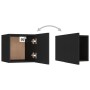 Black wall-mounted living room furniture 30.5x30x30 cm by vidaXL, TV Furniture - Ref: Foro24-804484, Price: 33,41 €, Discount: %