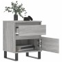 Mesita de noche 2 uds madera ingeniería gris Sonoma 40x35x50 cm de vidaXL, Mesitas de noche - Ref: Foro24-830697, Precio: 81,...