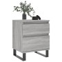 Mesita de noche 2 uds madera ingeniería gris Sonoma 40x35x50 cm de vidaXL, Mesitas de noche - Ref: Foro24-830697, Precio: 81,...