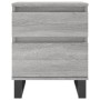 Mesita de noche 2 uds madera ingeniería gris Sonoma 40x35x50 cm de vidaXL, Mesitas de noche - Ref: Foro24-830697, Precio: 81,...