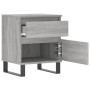 Mesita de noche 2 uds madera ingeniería gris Sonoma 40x35x50 cm de vidaXL, Mesitas de noche - Ref: Foro24-830697, Precio: 81,...